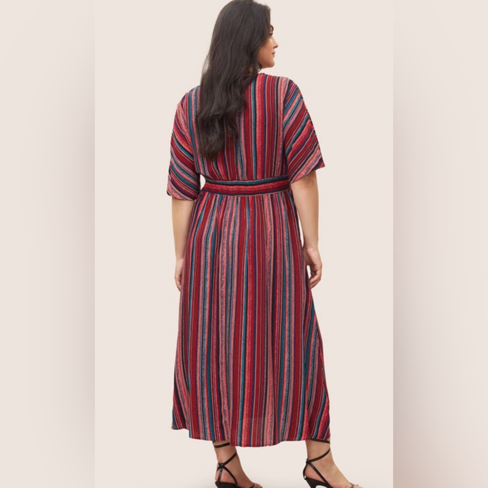 BloomChic Striped V-Neck Dress Size 14/16 - Picture 3 of 8